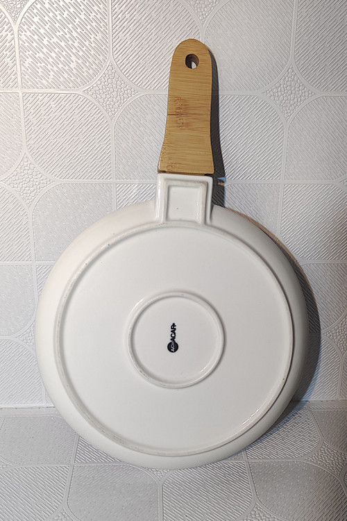 ماهیتابه سرامیکی گرد دست بامبو Acar کد ۰۰۱