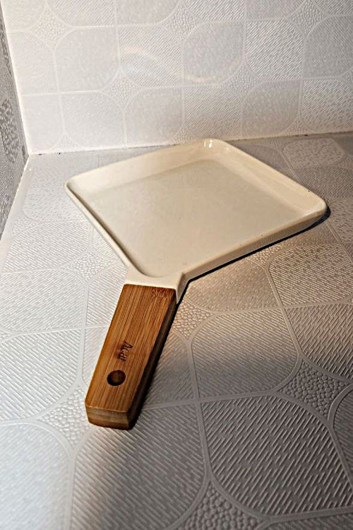 خرید ماهیتابه سرامیکی مربع دسته بامبو Acar کد ۰۰۱