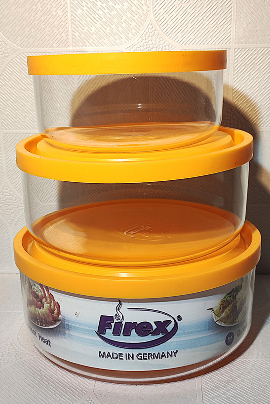 ظرف نگهدارنده فایرکس مدل Direct Heat مجموعه 3 عددی نارنجی