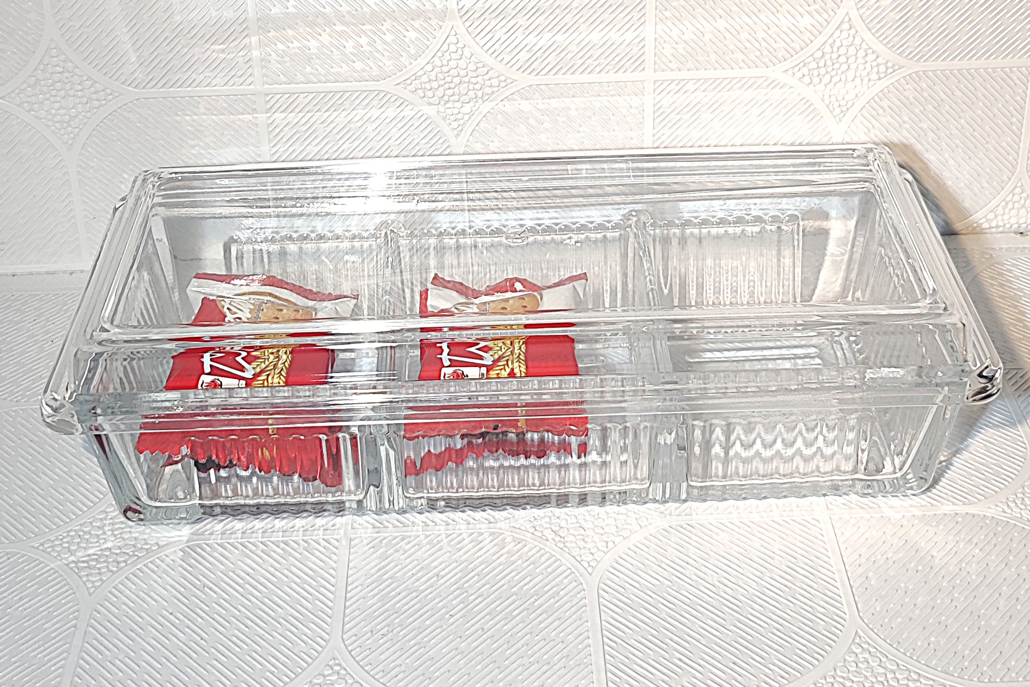 اردور خوری شیشه ای لیمون کد 2101 سه خانه درب دار