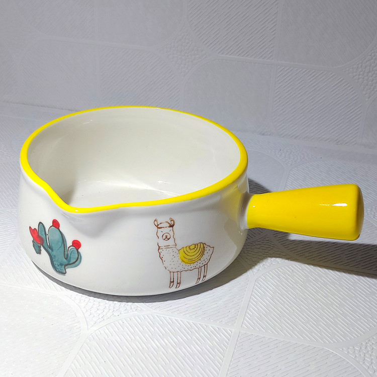 کاسه دسته دار زرد