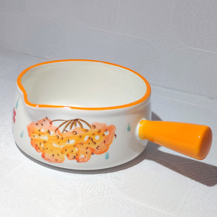 خرید کاسه دسته دار نارنجی