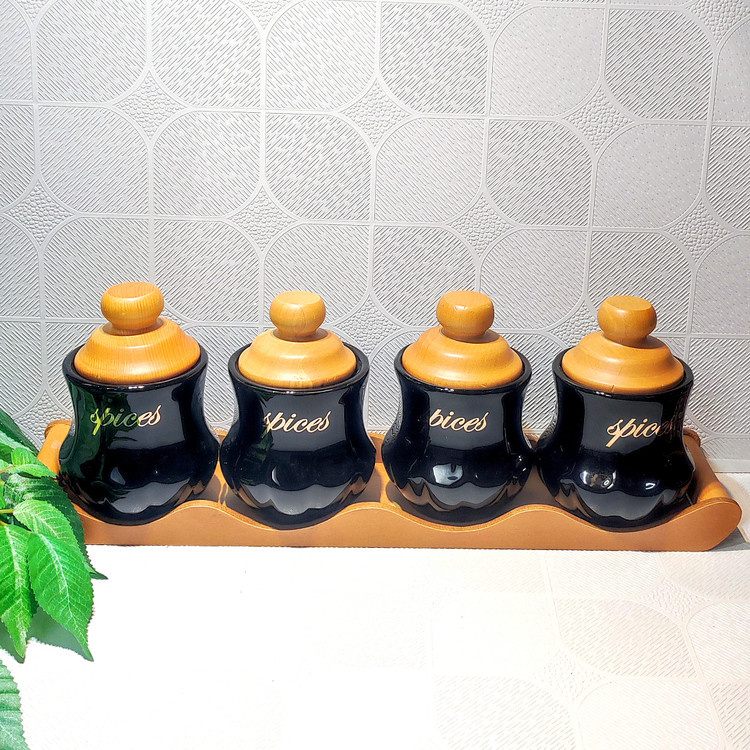 پاسماوری سرامیکی با درب بامبو