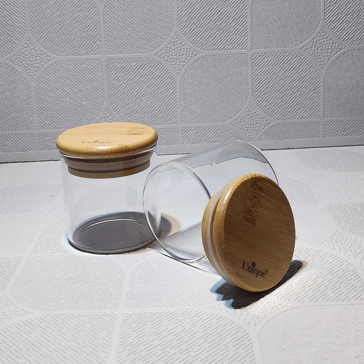 قیمت بانکه شیشه ای درب چوبی