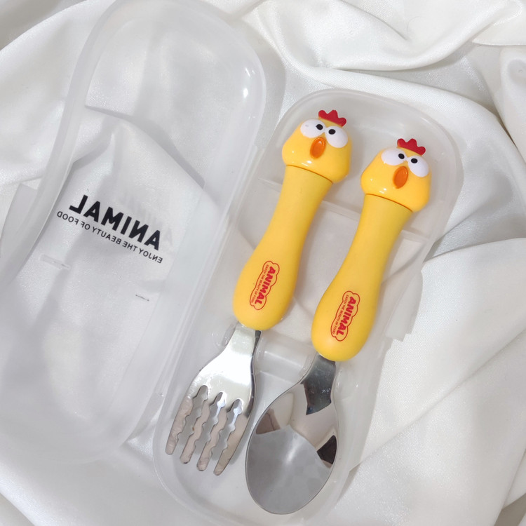 خرید قاشق و چنگال کودک مدل حیوانات