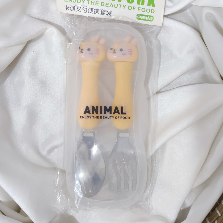 قیمت و خرید قاشق و چنگال کودک مدل حیوانات