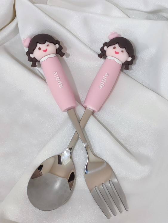 خرید ست قاشق چنگال کودک مدل دختر
