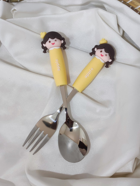 قیمت و خرید ست قاشق چنگال کودک مدل دختر