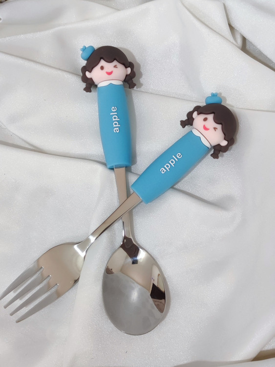 خرید اینترنتی ست قاشق چنگال کودک مدل دختر