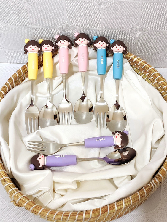 قیمت و خرید ست قاشق چنگال کودک مدل دختر