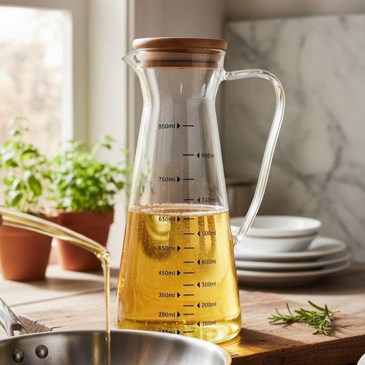 قیمت و خرید روغن ریز پیرکس درب بامبو