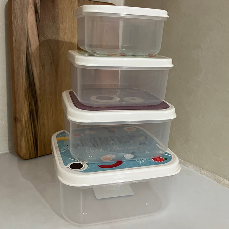 ظرف نگهدارنده هوبی لایف مدل Fun Box مجموعه 4 عددی