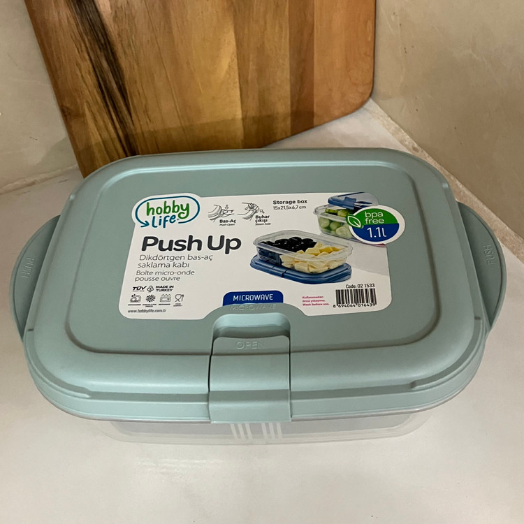 ظرف نگهدارنده هوبی لایف مدل push up | ظرف نگهدارنده مایکروویو هوبی لایف