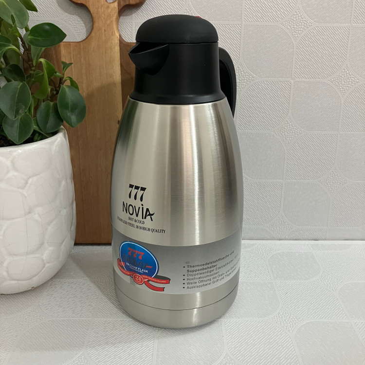 فلاسک نویا مدل 777 ظرفیت ۲ لیتر تمام استیل | فلاسک استیل novia