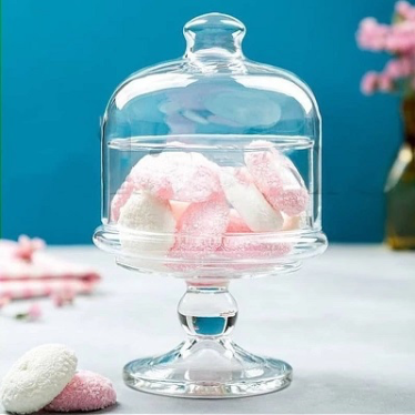 عسل خوری پایه دار بیسیک پاشاباغچه کد 96878 | ظرف شیشهای پایهدار پاشاباغچه مدل 96878 مناسب برای سرو شکلات و شیرینی