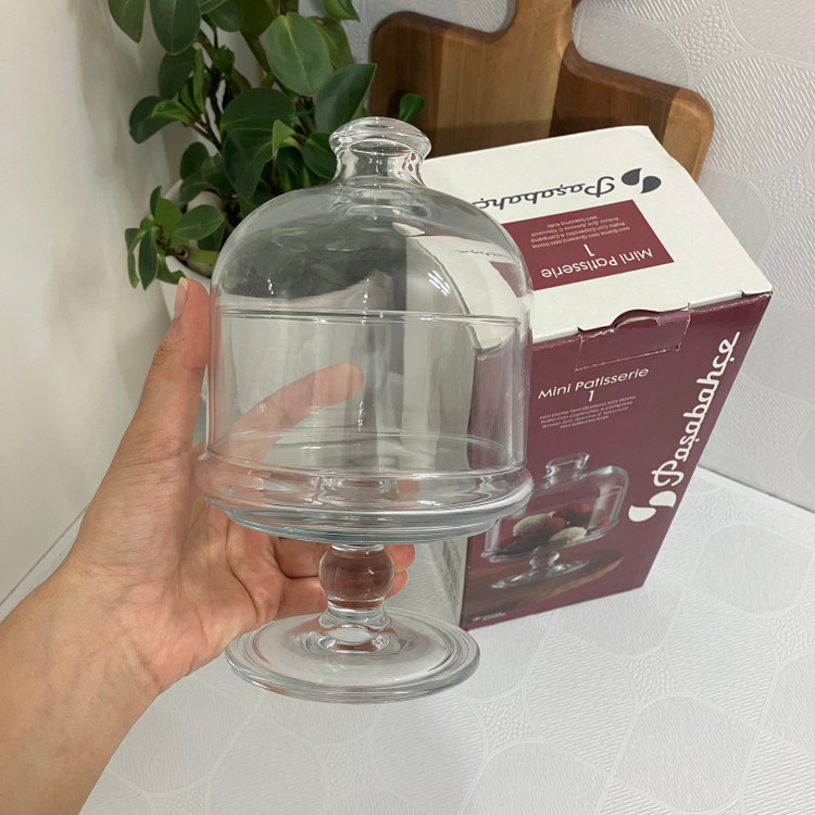 عسل خوری پایه دار بیسیک پاشاباغچه کد 96878 | ظرف شیشهای پایهدار پاشاباغچه مدل 96878 مناسب برای سرو شکلات و شیرینی
