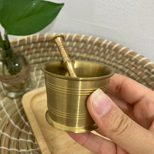 هاون برنجی قطر ۵ سانتی متر